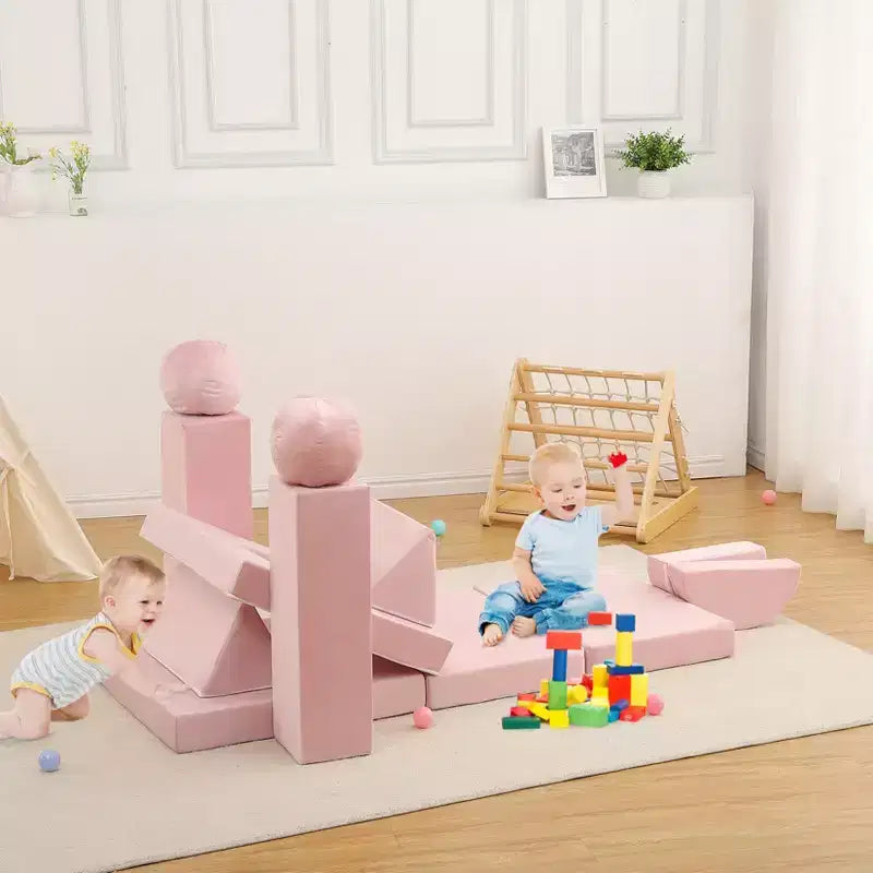Canapé pour enfants 12 pièces, canapé de jeu modulaire pour enfants pour stimuler la créativité, canapé modulable, mobilier de chambre et de salle de jeux pour tout-petits, pour dormir et lire