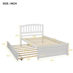 Lit plateforme double Whisen Elegant Design avec lit gigogne
