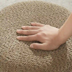 VANOMi Ottoman rembourré Boucle Djembe avec base pivotante, pouf, tabouret de coiffeuse pivotant pour salon, dressing (lot de 2)