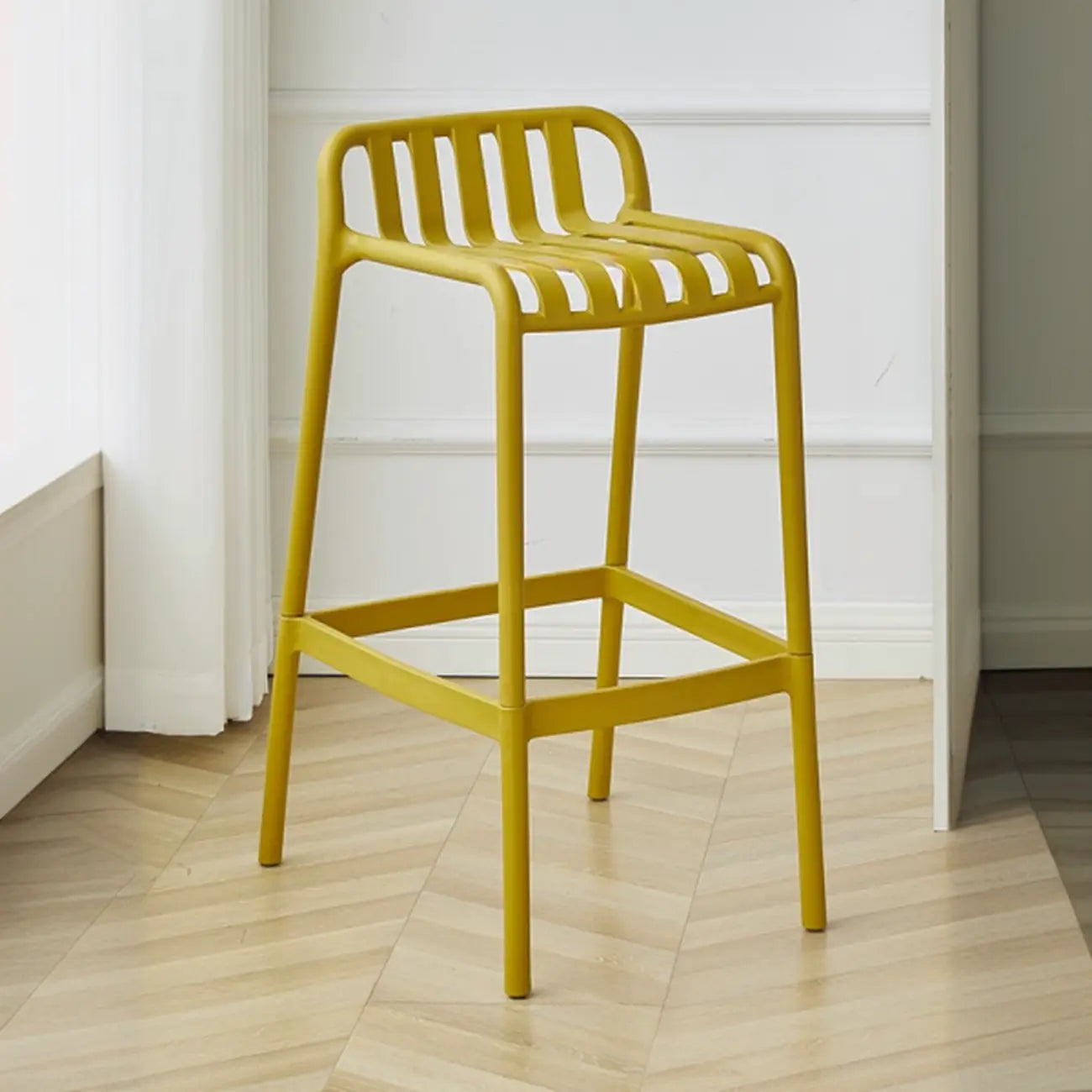 Tabouret de Bar Minimaliste en Plastique pour Intérieur Extérieur