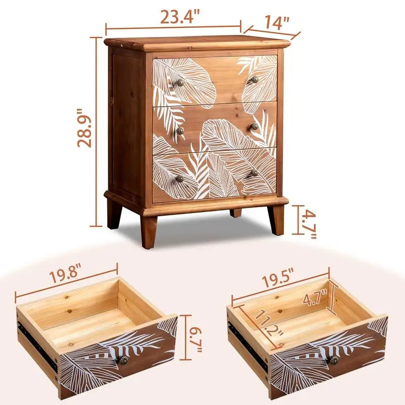 Commode en bois massif