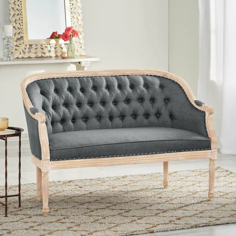 Causeuse capitonnée Faye par Christopher Knight Home