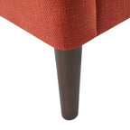 Okak Fauteuil d'appoint contemporain avec boutons capitonnés, coussin rembourré et pieds en bois, pour salon, chambre ou coin lecture