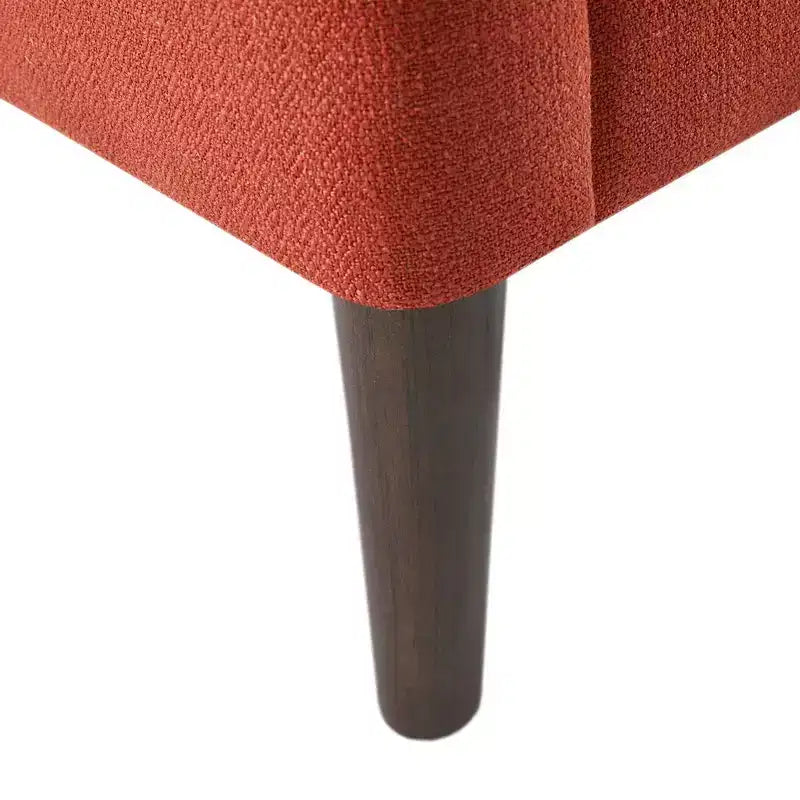 Okak Fauteuil d'appoint contemporain avec boutons capitonnés, coussin rembourré et pieds en bois, pour salon, chambre ou coin lecture