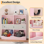 Étagère pour enfants, coffre à jouets de rangement à 3 niveaux, coffre de rangement multifonctionnel pour chambre d'enfant, chambre à coucher, école