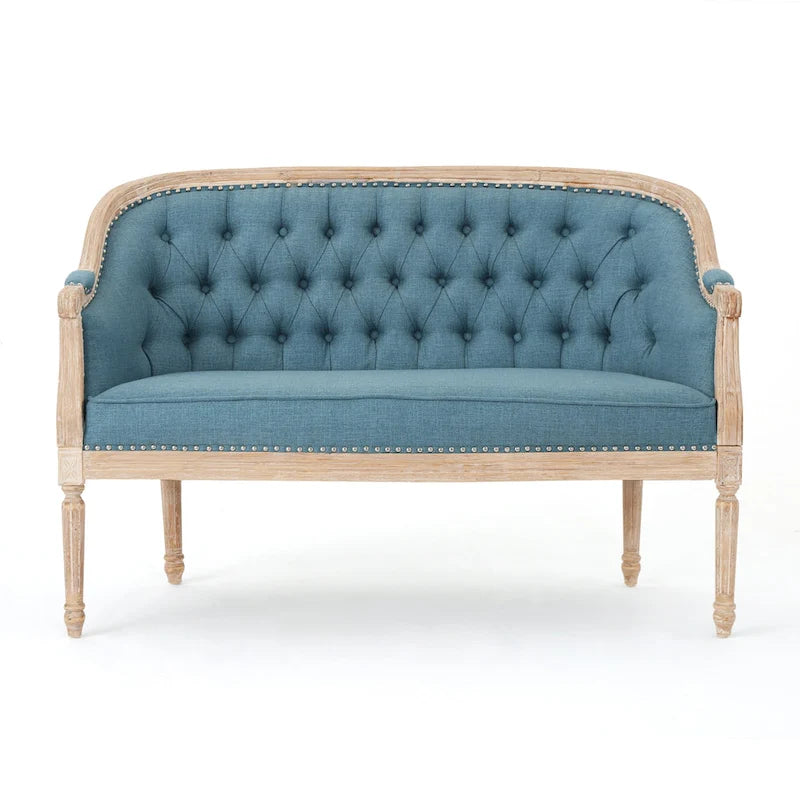 Causeuse capitonnée Faye par Christopher Knight Home