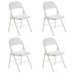 Chaises pliantes élégantes en fer et PVC pour conventions et expositions Blanches