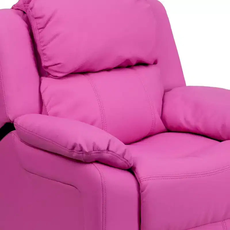 Fauteuil inclinable contemporain Flash Furniture de luxe rembourré pour enfants avec accoudoirs de rangement