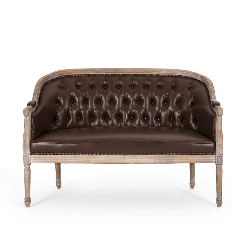 Causeuse capitonnée Faye par Christopher Knight Home