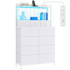 Commode intelligente à 11 tiroirs en tissu, organisateur de rangement industriel avec dispositif anti-basculement pour chambre à coucher, salon, placard