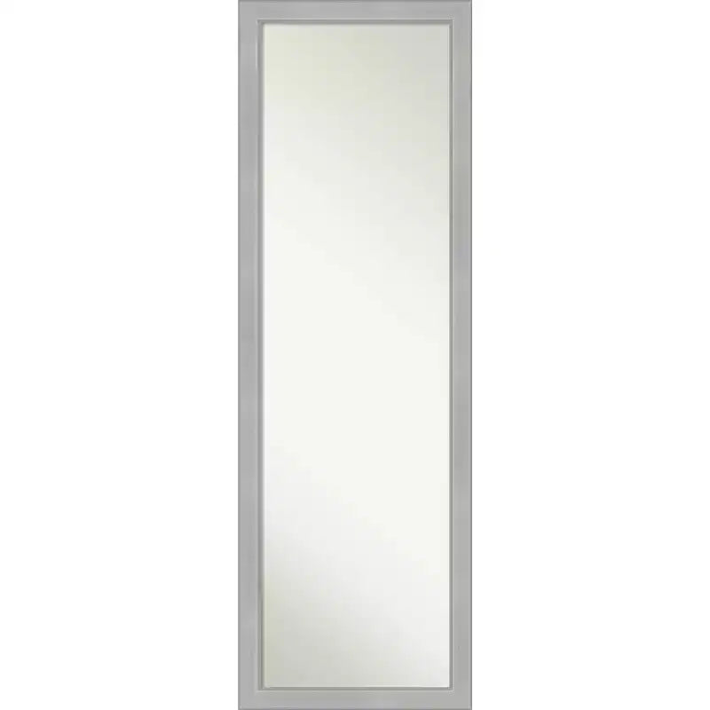 Miroir 17 x 51 Vista Brossé Encadré à Suspendre Nickel - Amanti Art: Cadre en polystyrène, Aucun assemblage requis