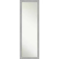 Miroir 17 x 51 Vista Brossé Encadré à Suspendre Nickel - Amanti Art: Cadre en polystyrène, Aucun assemblage requis