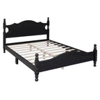 Cadre de lit plateforme en bois Queen Size Whisen, lit plateforme avec support à lattes en bois