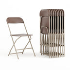 Chaise pliante en plastique – Lot de 10 – Capacité de poids de 295 kg – Chaise d'événement