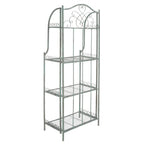 SAFAVIEH Bryn Étagère de boulanger d'extérieur victorienne en fer forgé à 4 niveaux - 63,5 cm l x 38,1 cm P x 160 cm H - 25L x 15P x 63H