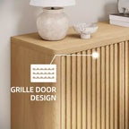 Meuble à chaussures de 46 pouces avec porte cannelée, rangement à 5 niveaux avec 4 étagères réglables, organisateur de chaussures rustique pour entrée, couloir, salon
