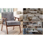 Fauteuil d'appoint de salon avec dossier extra épais, fauteuil à oreilles avec pieds en bois massif pour salle de lecture, chambre à coucher