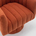 Fauteuil rond pivotant SEYNAR Modern Glam en velours
