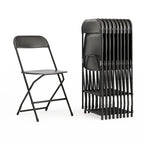 Chaise pliante en plastique – Lot de 10 – Capacité de poids de 295 kg – Chaise d'événement