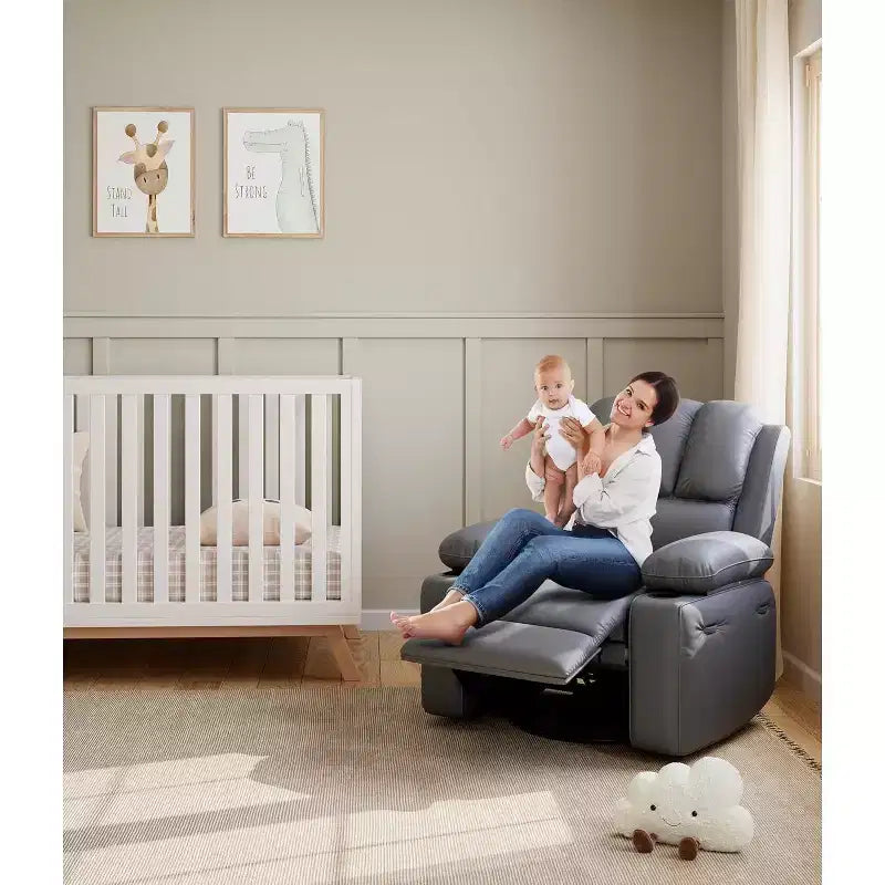 Fauteuil inclinable manuel, canapé inclinable en cuir PU, fauteuil moderne et confortable pour chambre ou salon, fauteuil inclinable en cuir pour adultes
