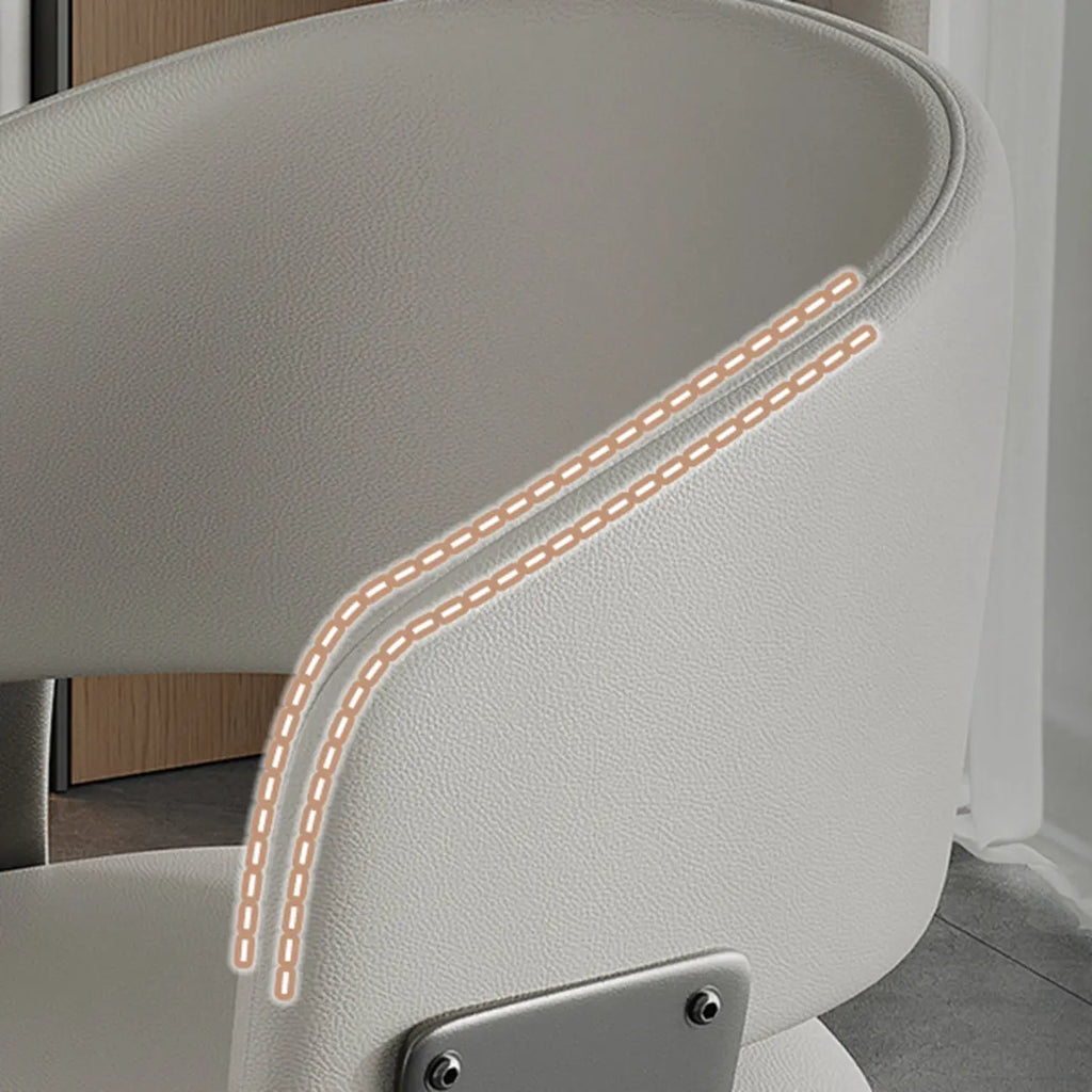 Chaise de salle à manger moderne glamour en cuir