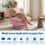 Fauteuil pivotant d'appoint moderne - Fauteuil de lecture confortable en chenille rembourré avec coussin épais, fauteuil club décoratif pour salon, chambre à coucher, bureau