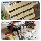 Commode 8 tiroirs CuisinSmart, armoire de rangement en rotin avec cadre en MDF, commode pour chambre à coucher, salon, entrée