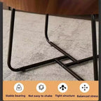 Lot de 2 tables basses, petites tables basses rondes durables de style Mid-Century pour le salon, ensemble de tables basses gigognes modernes faciles à monter, tables d'appoint circulaires