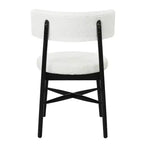 Christopher Knight Home Lumen Chaises de salle à manger modernes en bois d'hévéa et mélange de lin (lot de 2)