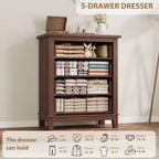 GustoWave Commode 4 tiroirs pour chambre à coucher, commode verticale haute de 88,4 cm avec grand rangement, commode en bois autoportante pour chambre à coucher, salon