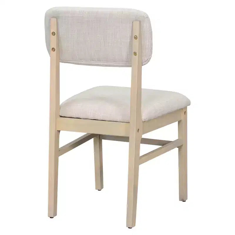 Ensemble de table à manger en bois massif avec banc pour 5 personnes, 6 pièces, ensemble de table de salle à manger rectangulaire rembourrée avec 4 chaises et un banc