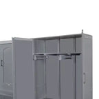 Lit escamotable Queen Size Whisen Modern Design, se pliant dans une armoire avec penderie