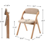 Chaises de salle à manger pliantes empilables en bois avec sièges rembourrés (lot de 4)