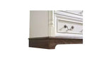 JVNOXK Commode à cinq tiroirs en bois de style rustique de 31 pouces avec base, armoire de rangement pour chambre ou salon, élégante, robuste, durable, noyer