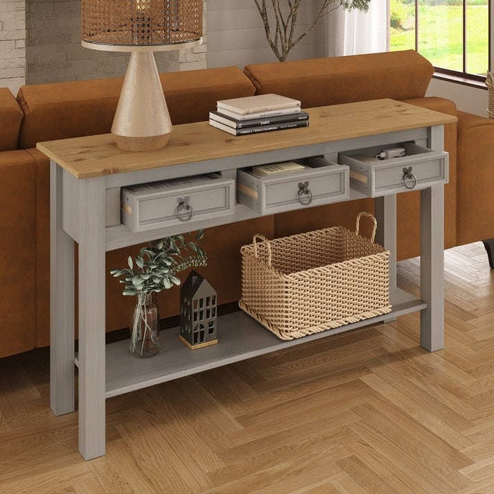 Console de table en bois 3 tiroirs Corona | Furniture Dash - S.O.