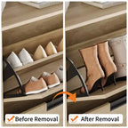 Meuble de rangement pour chaussures à 2 tiroirs basculants – avec pieds en métal, étagère réglable, organisateur de chaussures étroit pour entrée, foyer, couloir, salon