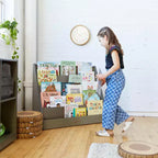 ECR4Kids Étagère à Livres et de Présentation en Bois, Simple Face, Montessori