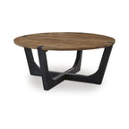 Signature Design by Ashley Hanneforth Table basse marron/noir - 111,76 cm (L) x 111,76 cm (P) x 48,26 cm (H)