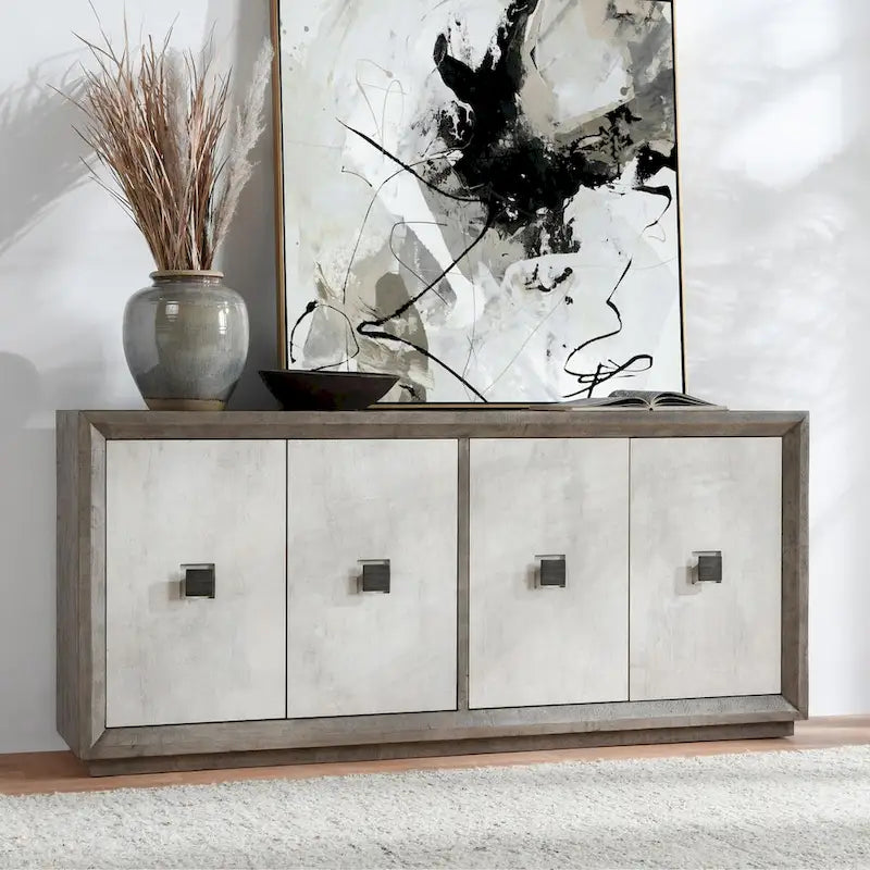 Buffet bahut gris vieilli Denver 80 Classic Home