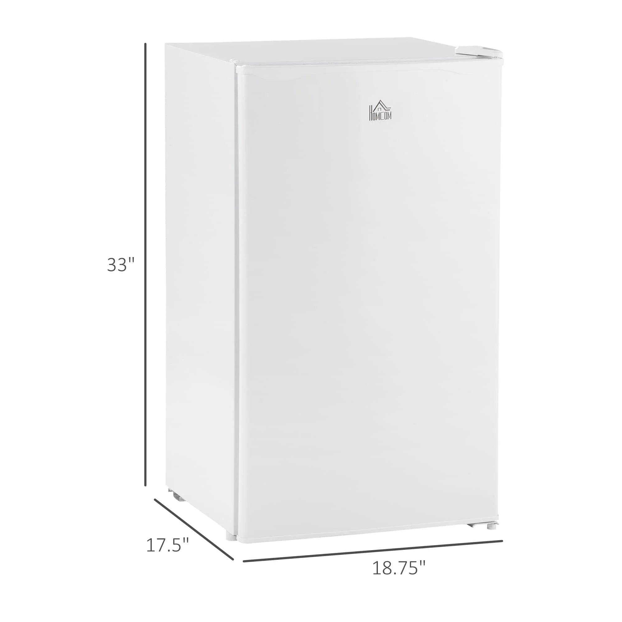 HOMCOM Mini-réfrigérateur de 90,6 L avec congélateur, Réfrigérateur compact à porte unique avec thermostat réglable pour chambre