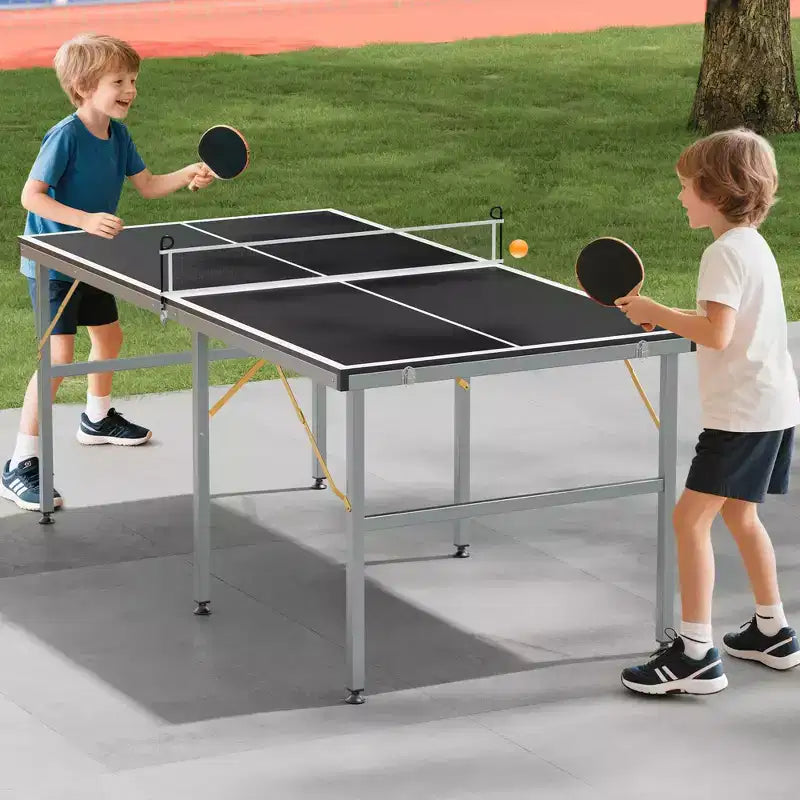 Table de ping-pong portable, 183x91 cm, professionnelle, pour intérieur/extérieur, avec filet, 2 raquettes et 3 balles, pour adultes/adolescents