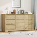 Commode en bois à 9 tiroirs, longue commode de rangement, commode moderne, pour chambre à coucher, salon