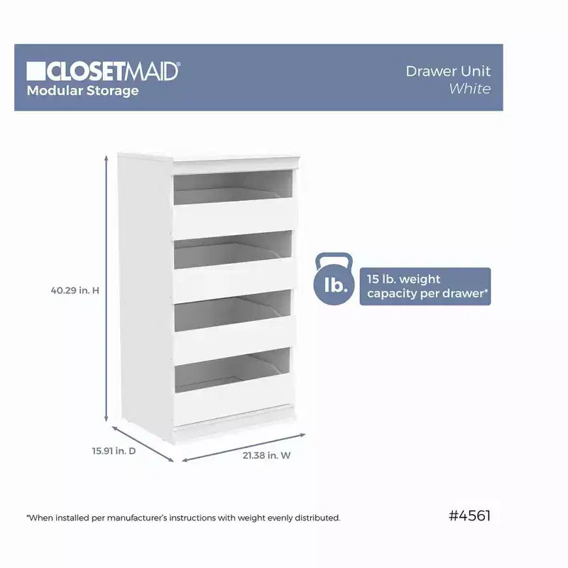 Meuble de rangement modulaire 4 tiroirs ClosetMaid - ClosetMaid