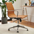Chaise de bureau à dossier cannelé LUXMOD pour ordinateur et télétravail