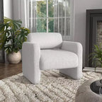 HOMES: Inside + Out Fauteuil d'appoint moderne Sanddrift en bouclette