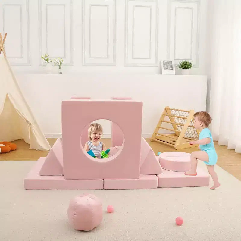 Canapé pour enfants 12 pièces, canapé de jeu modulaire pour enfants pour stimuler la créativité, canapé modulable, mobilier de chambre et de salle de jeux pour tout-petits, pour dormir et lire