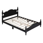 Cadre de lit plateforme en bois Queen Size Whisen, lit plateforme avec support à lattes en bois