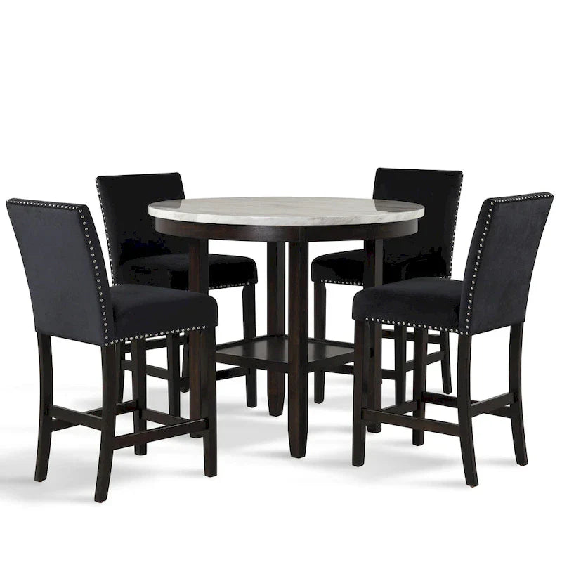 Ensemble de salle à manger 5 pièces rond New Classic Furniture Reginald