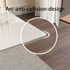 Ensemble de salle à manger moderne minimaliste 9 pièces avec plateau en pierre frittée extensible et double piédestal de 240 cm