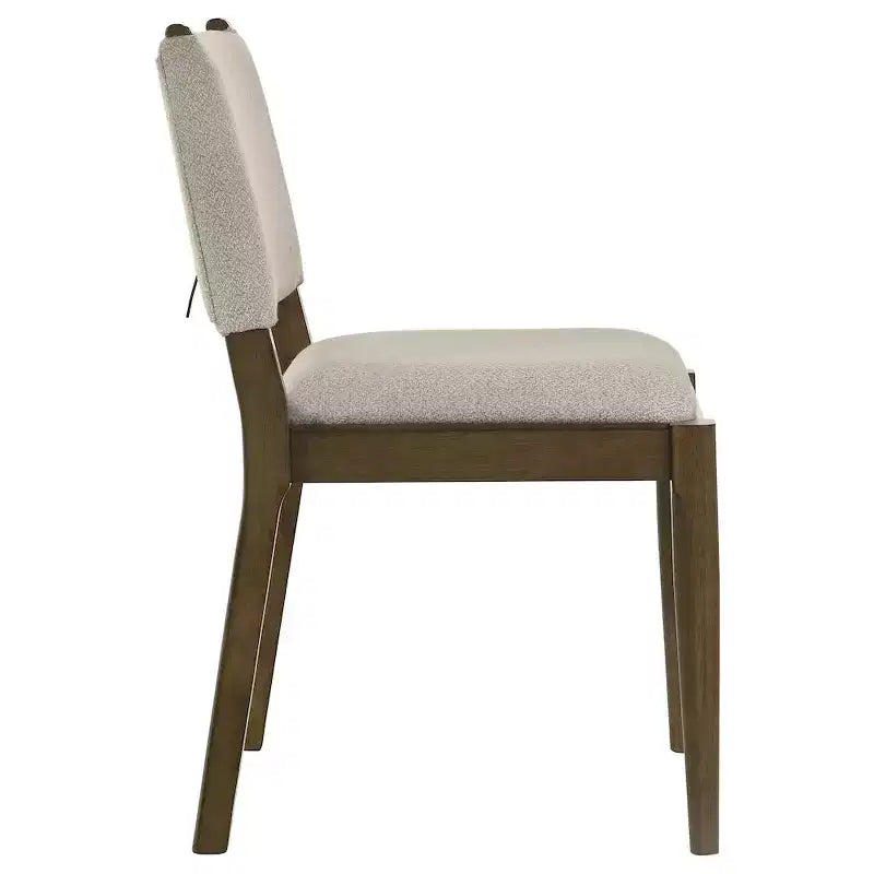 Coaster, Chaise de salle à manger latérale rembourrée Ottawa, marron (lot de 2)